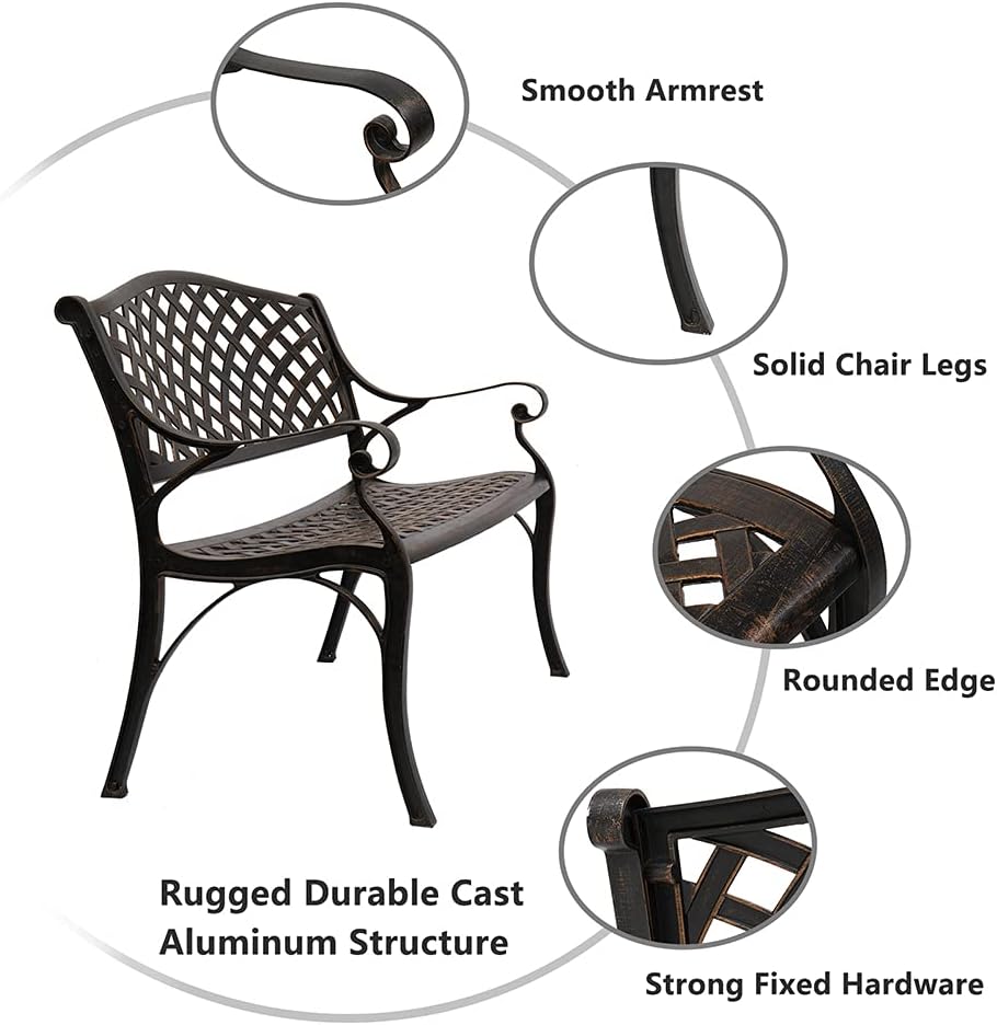 49-inch Weather-Resistant Garden Bench Outdoor Patio Park Bench Furniture Hardwood Slat cast Iron Frame, Suitable for Porch, Terrace, Deck or Poolside