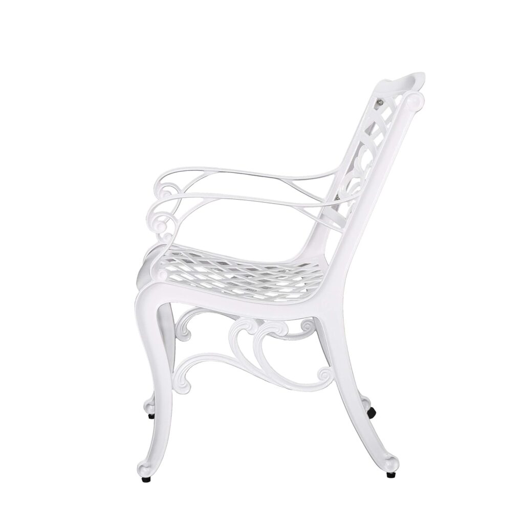 Christopher Knight Home Brody Outdoor White Cast Aluminum Arm Chair (Set of 2)