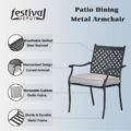 Festival Depot 4 Piece Patio Dining Chairs Set Review