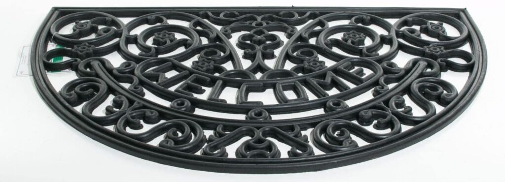 Imports Decor Half Round Rubber Doormat, 18-Inch by 30-Inch