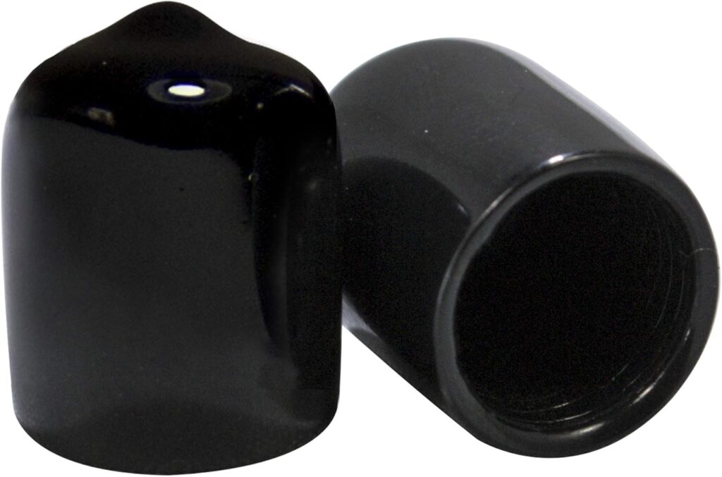 Made in USA Prescott Plastics 1.75 Inch Round Rubber Hole Plugs, Inserts (4 Pack), Black Rubber Caps for Metal Tubing, Fence and Auto Body, Glide Insert for Pipe Post, Chair Legs and Furniture Legs