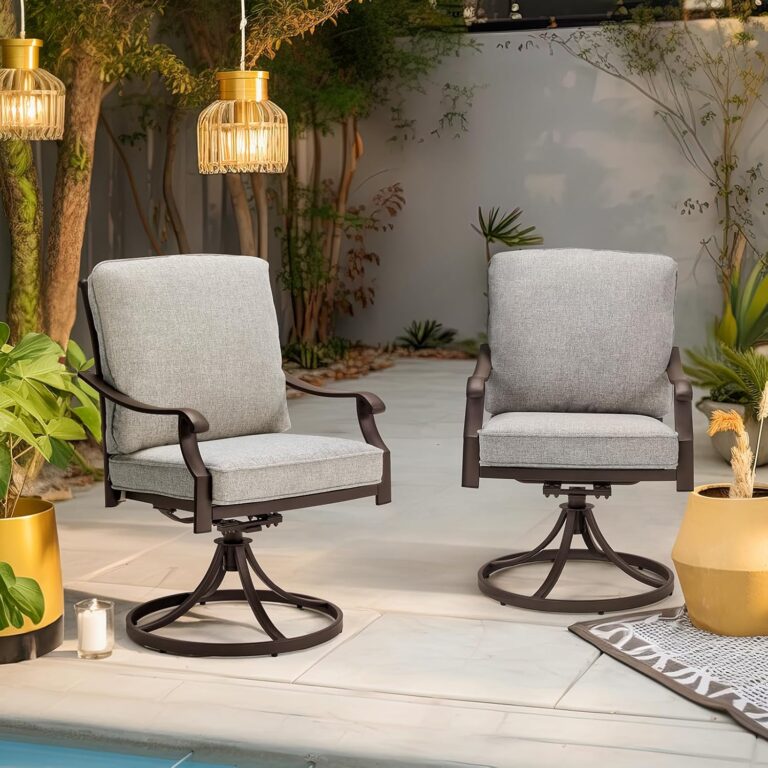 MELLCOM Patio Swivel Chair Set of 6 Review