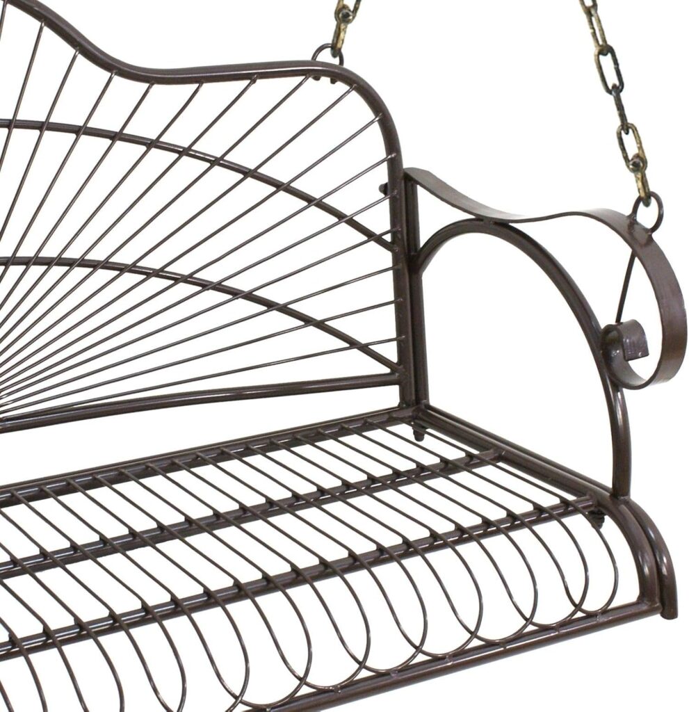 New Iron Hanging Porch Swing Moden Stlye Home Garden Seat Bench Deck Patio