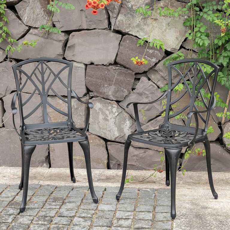 NUU GARDEN Cast Aluminum Patio Chairs Review