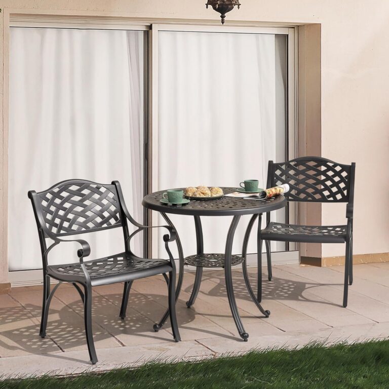 NUU GARDEN Cast Aluminum Patio Dining Chairs Review