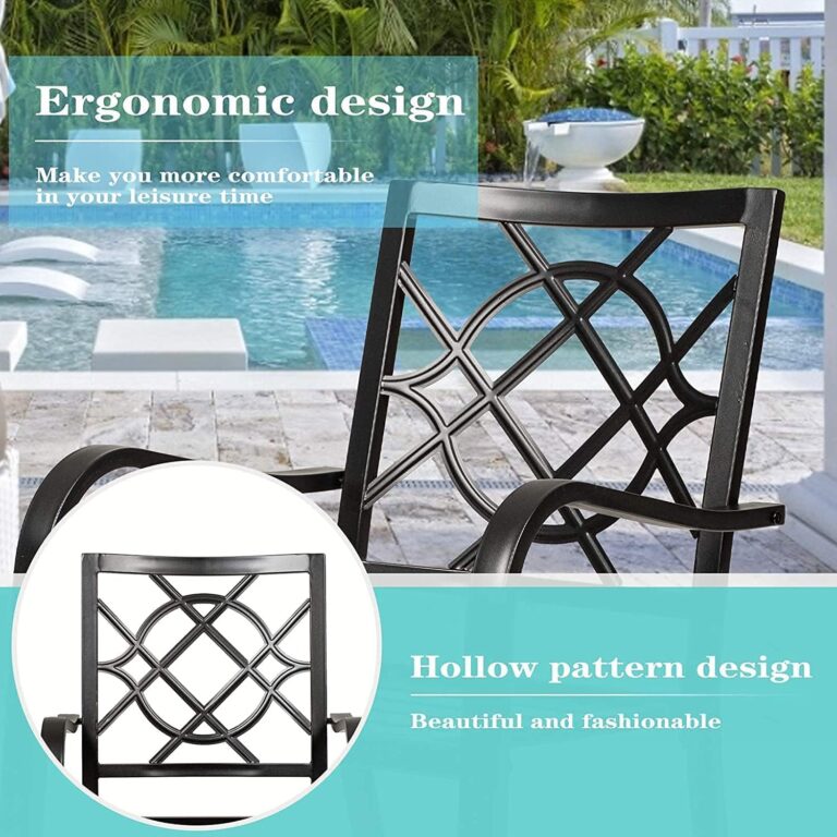 Patio Wrought Iron Dining Chairs Set of 4 Review