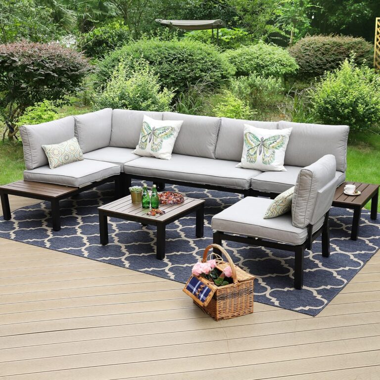 PHI VILLA 6-Piece Metal Outdoor Sofa Set Review
