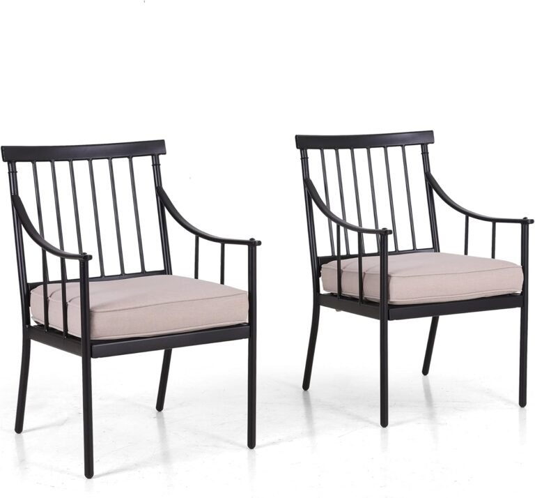 PHI VILLA Outdoor Metal Dining Chairs Review