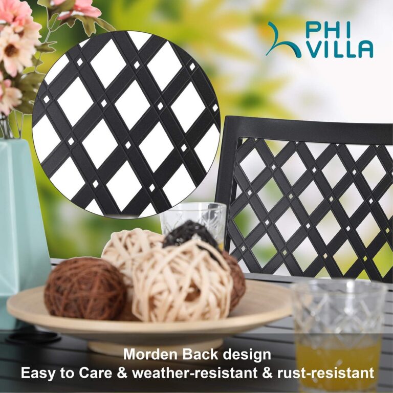 PHI VILLA Patio Dining Stackable Chairs Review