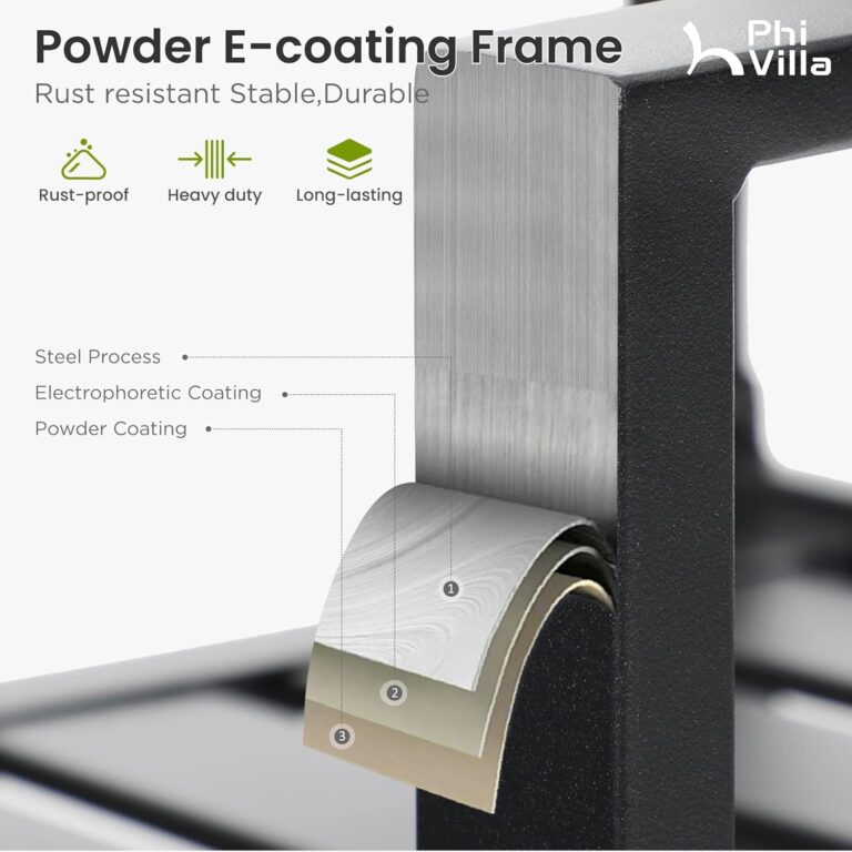 PHI VILLA Stackable Wrought Iron Patio Dining Chairs review