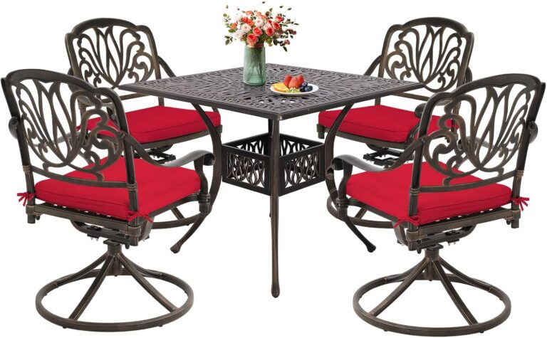 TITIMO 5-Piece Cast Aluminum Outdoor Patio Dining Set Review