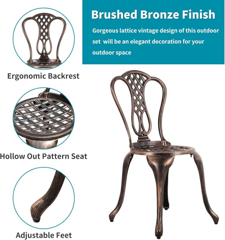 Verano Garden 3 Piece Outdoor Bistro Set Review