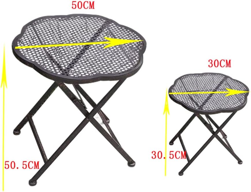 3 Pieces Indoor/Outdoor Wrought Iron Material Set, Patio Balcony Furniture w/Coffee Table 2 Chairs and 1 Table for Backyard, Garden, Porch, White