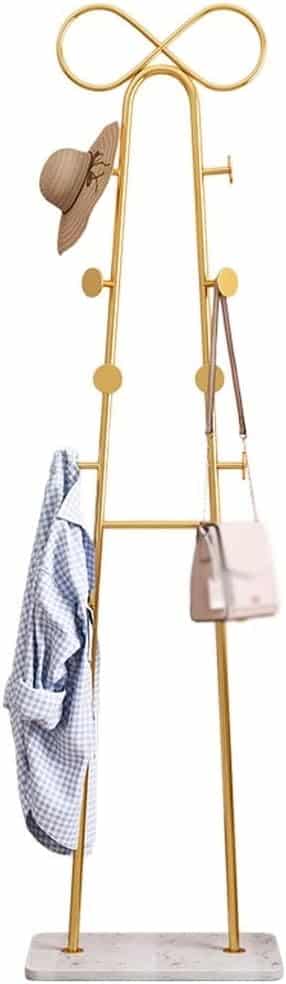 Coat Rack Freestanding Standing Coat Hanger Floor Coat Rack Creative Bow Shape Hanger Metal Wrought Iron Hanger Household Entry Way Home Furniture Living Room Vertical Coat Rack Coat Rack for Office C