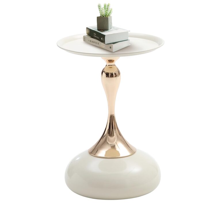 Elegant White Iron Tassel Accent Table Review