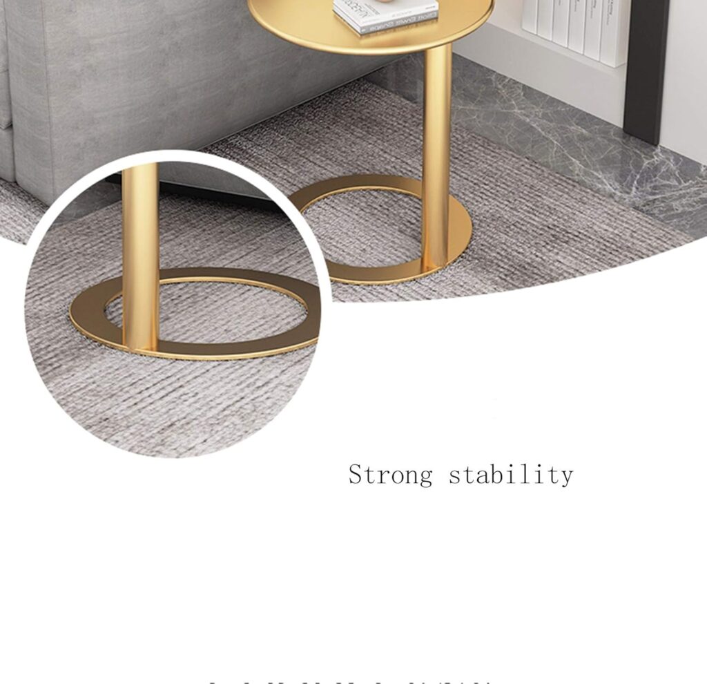 Nightstand Wrought Iron Side Table, Living Room Sofa Round Side, Metal Simple Coffee Table,it Can Move,