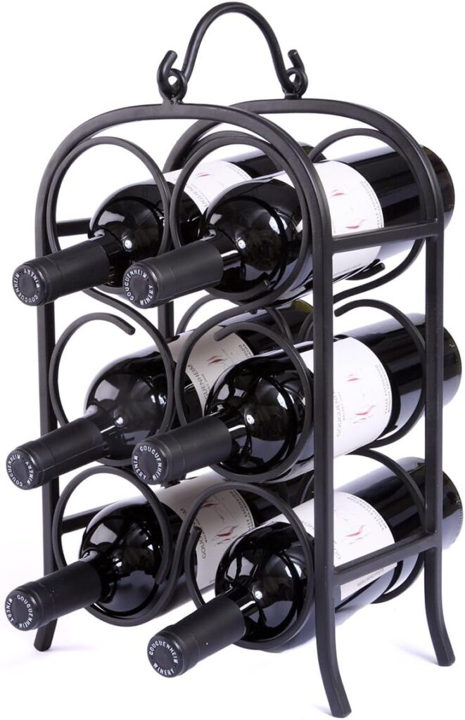 Oenophilia Cathedral Wine Arch, Black - 8 Bottle