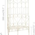 Patio Bench 37.4″ Iron Antique White Review