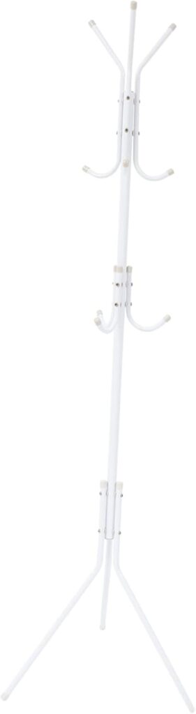 Veemoon 1 PC Coat Rack Standing Cloth Rack Modern Clothes Stand Tree Rack Hat Standing Coat Hanger Coat Tree Clothing Hanging Organizer Tree Jacket Rack Wrought Iron White Floor Scarf