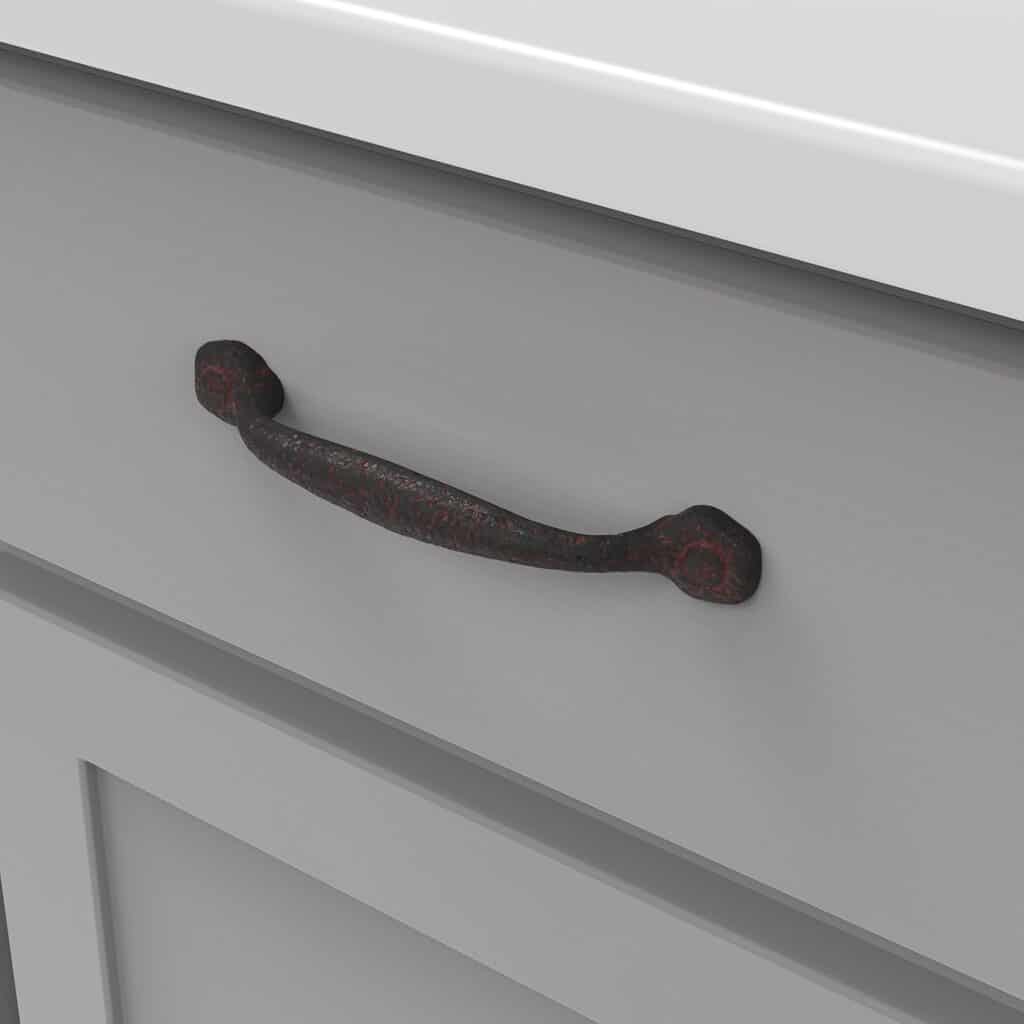 Hickory Hardware 1 Pack Solid Core Kitchen Cabinet Pulls, Luxury Cabinet Handles, Hardware for Doors  Dresser Drawers, 3 Inch Hole Center, Black Iron, Refined Rustic Collection