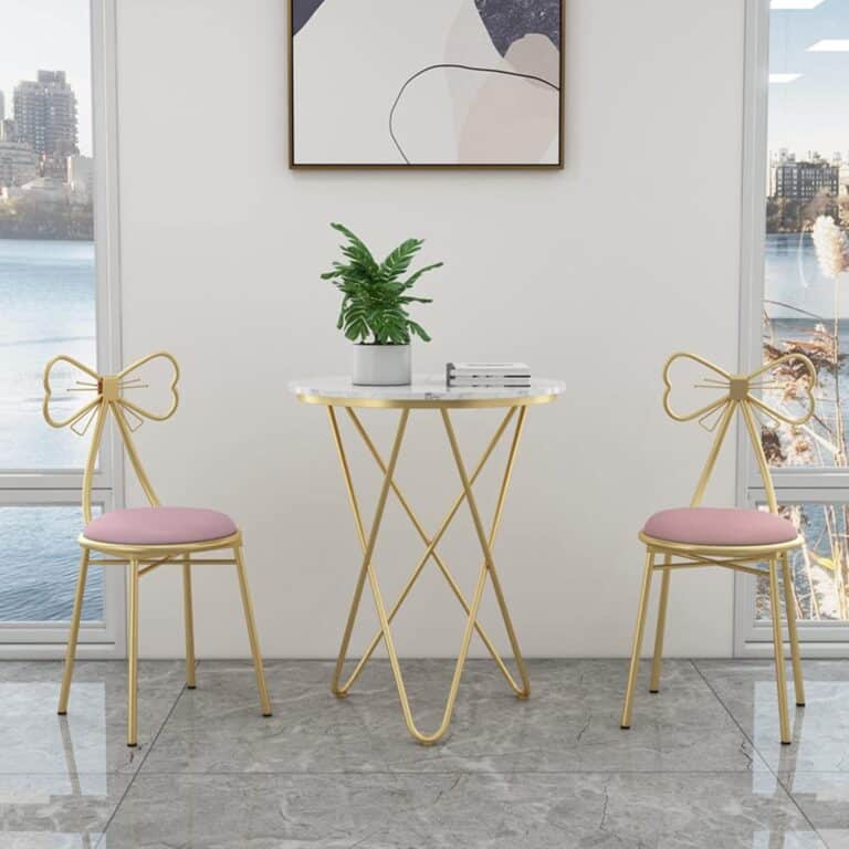 Makeup Vanity Chair with Bow Knot Review