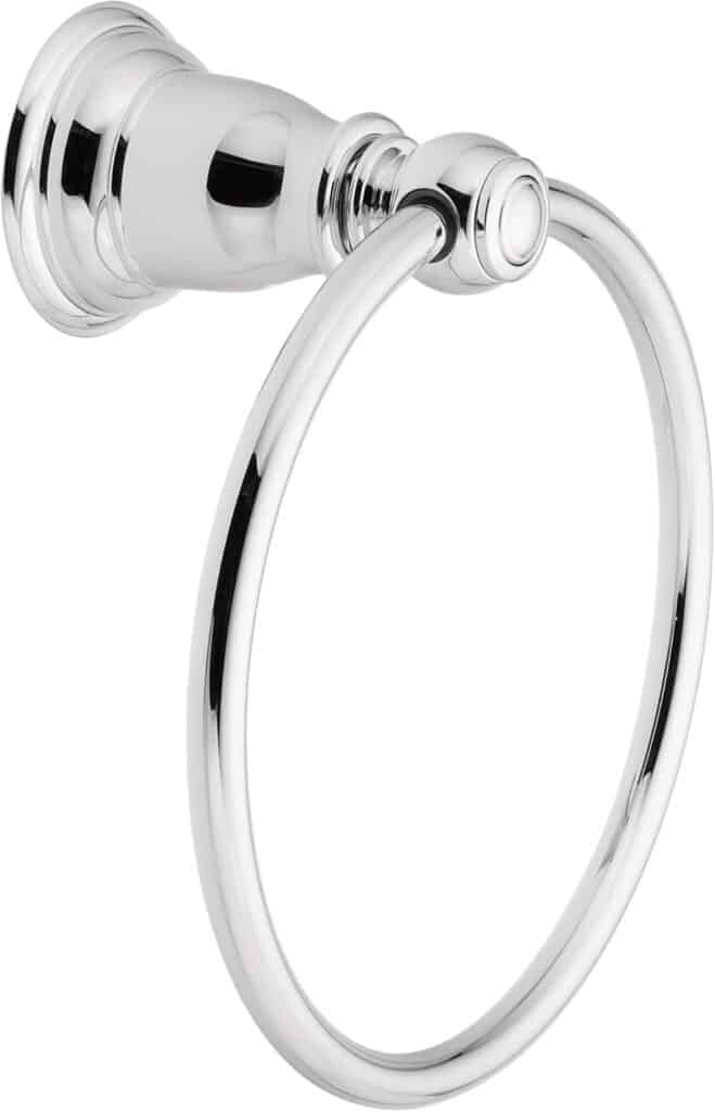 Moen YB5486WR Kingsley Bathroom Hand -Towel Ring, Wrought Iron