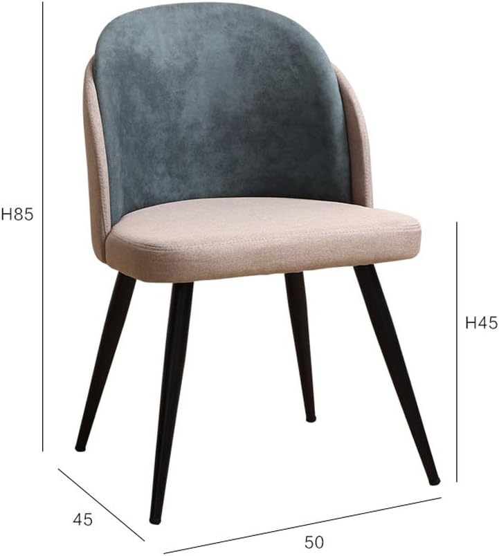 Dining Chair Kitchen Dining Chairs,Upholstered Side Chairs with Metal Legs,Wrought Iron Backrest Chairs,Office Negotiate Chair,for Living/Dining Room/Bedroom/Cafe/Dresser