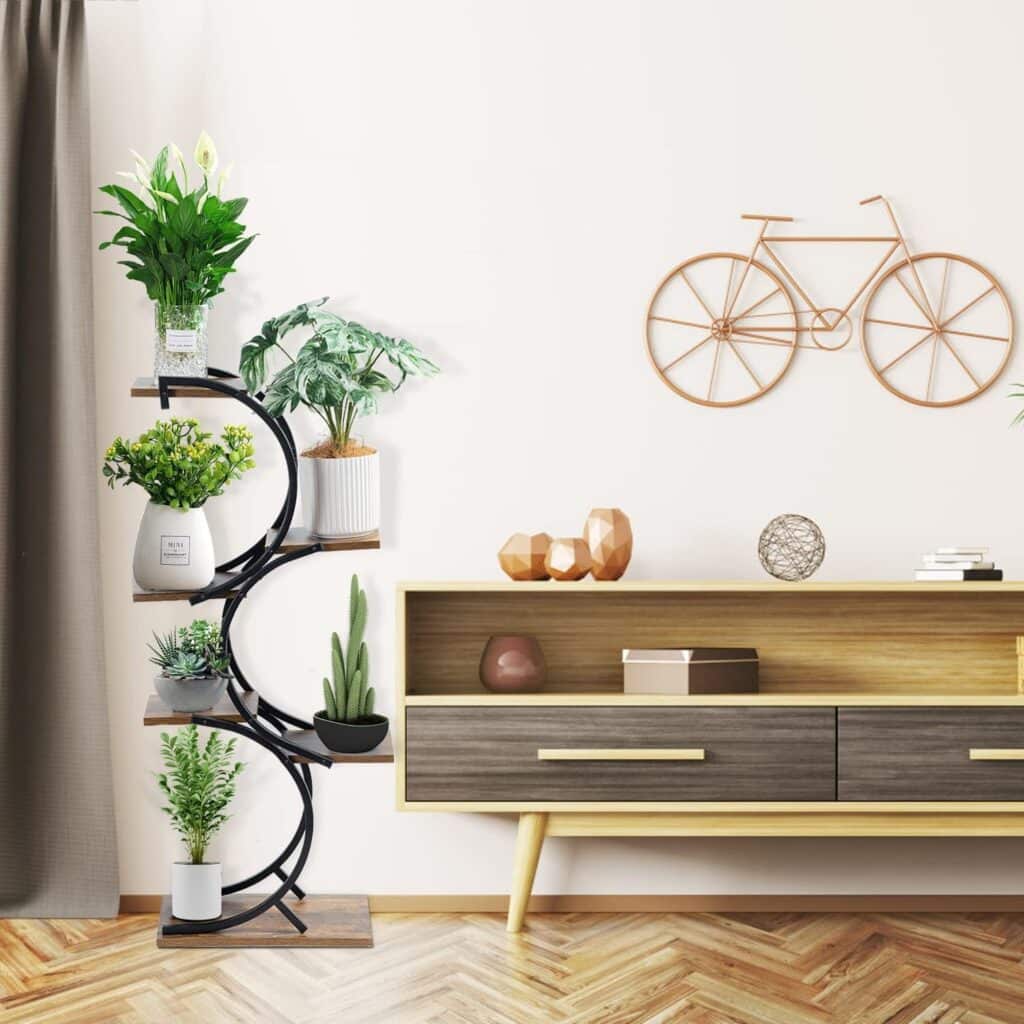 Plant Stand Indoor 6-Tier wrought iron Plant Stand Green Indoor Plant Stand Tiered Plant Stand Use Office Home Decor By Plant Stand Indoor Wood