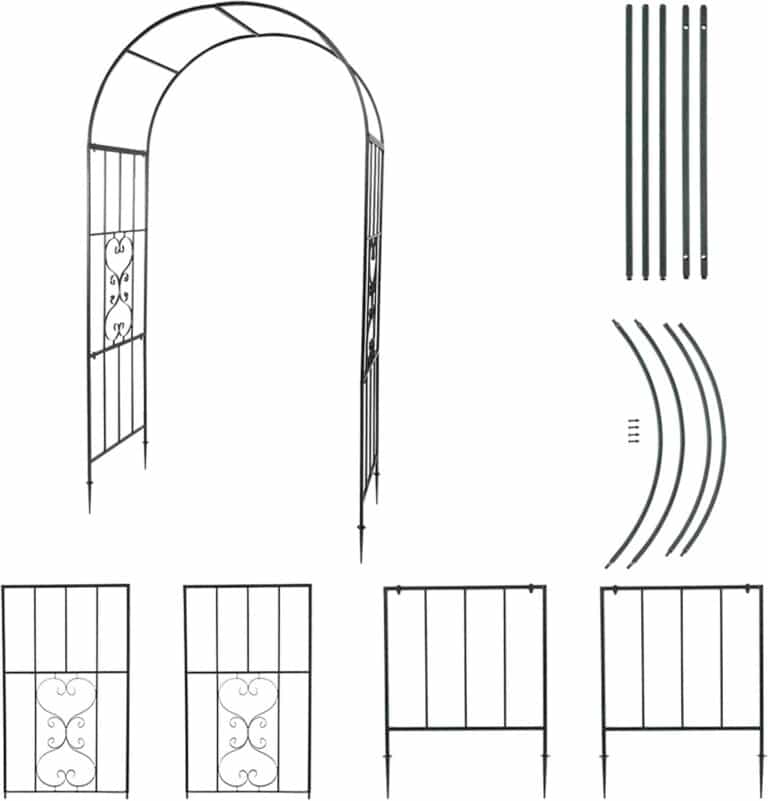 87.2in Metal Garden Arbor Arch Review