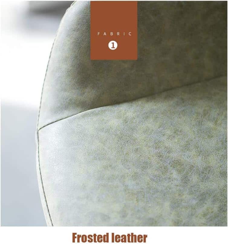 Dining Chair Side Chairs with Metal Legs,Wrought Iron Backrest Dining Chairs,Leather Seat,Office Negotiate Chair,Leisure Sofa Chair,Cafe Chair,for Living Room/Bedroom/Kitchen/Hotel