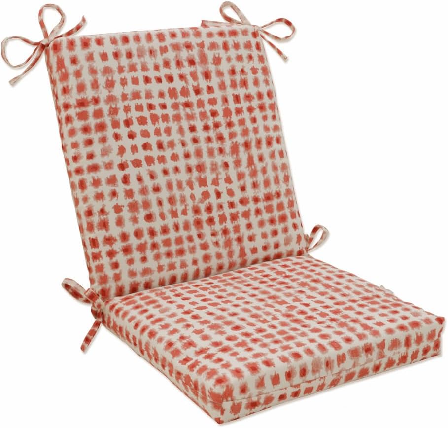 Pillow Perfect Outdoor/Indoor Square Corner Chair Cushion, 36.5 x 18, Green Alauda Grasshopper