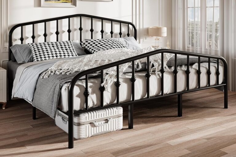 Allewie King Size Metal Platform Bed Frame Review