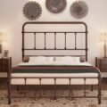 Twin-Bed-Frames-Vintage-Farmhouse 49 inch Tall-headboard-Iron review