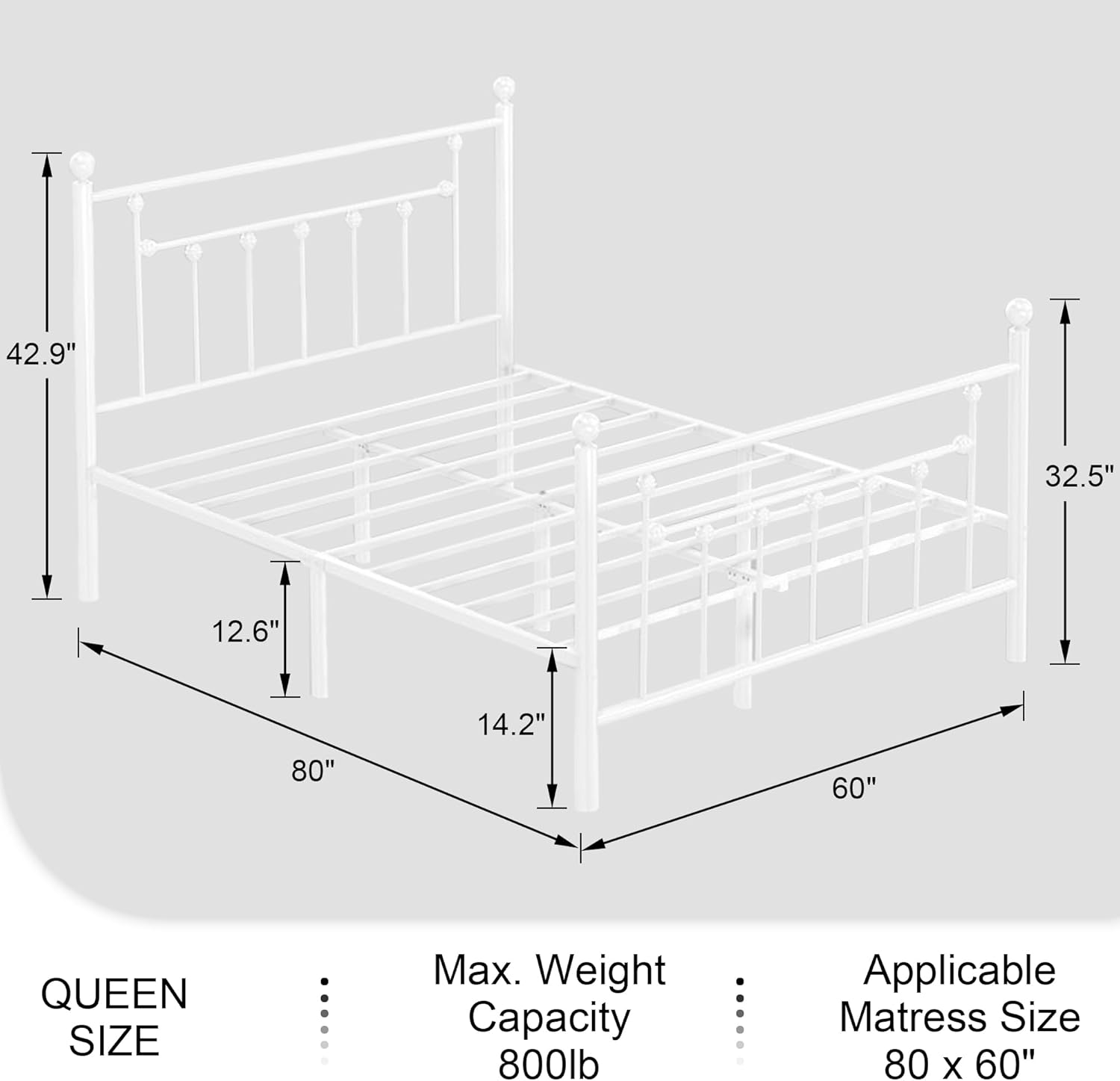 VECELO Queen Size Metal Platform Bed Frame Review