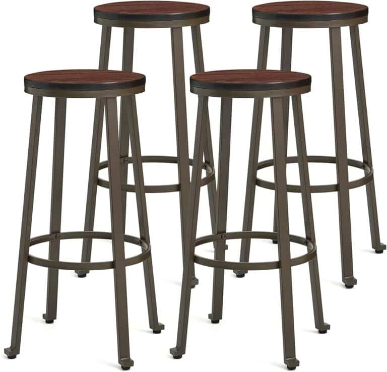 Glitzhome Rustic Steel Bar Stool Review
