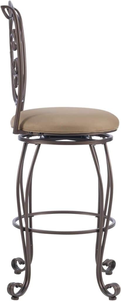 Linon Gathered Back Swivel Counter Stool 24