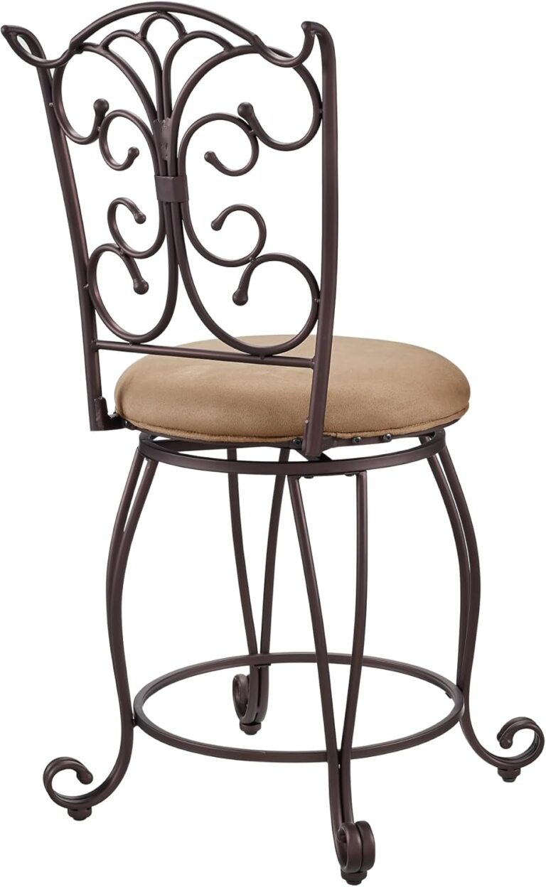 Linon Gathered Back Swivel Counter Stool 24 review