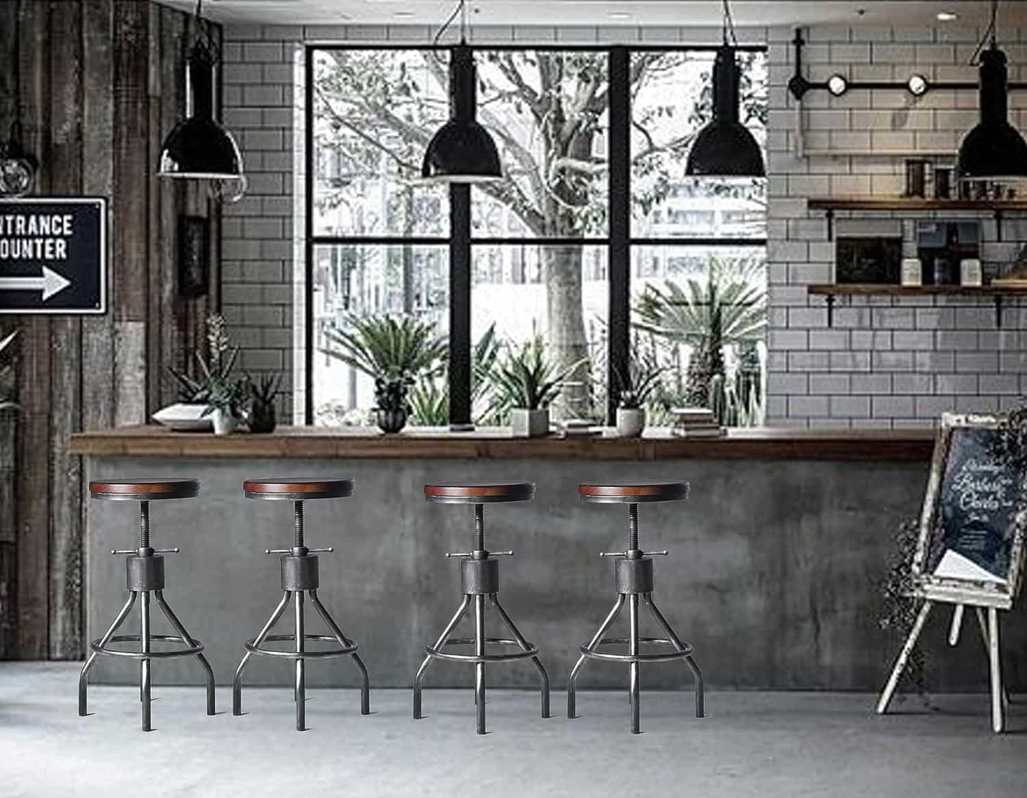 LOKKHAN Industrial Bar Stool Review