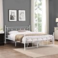 Metal Bed Frame with Rustic Vintage Headboard Review