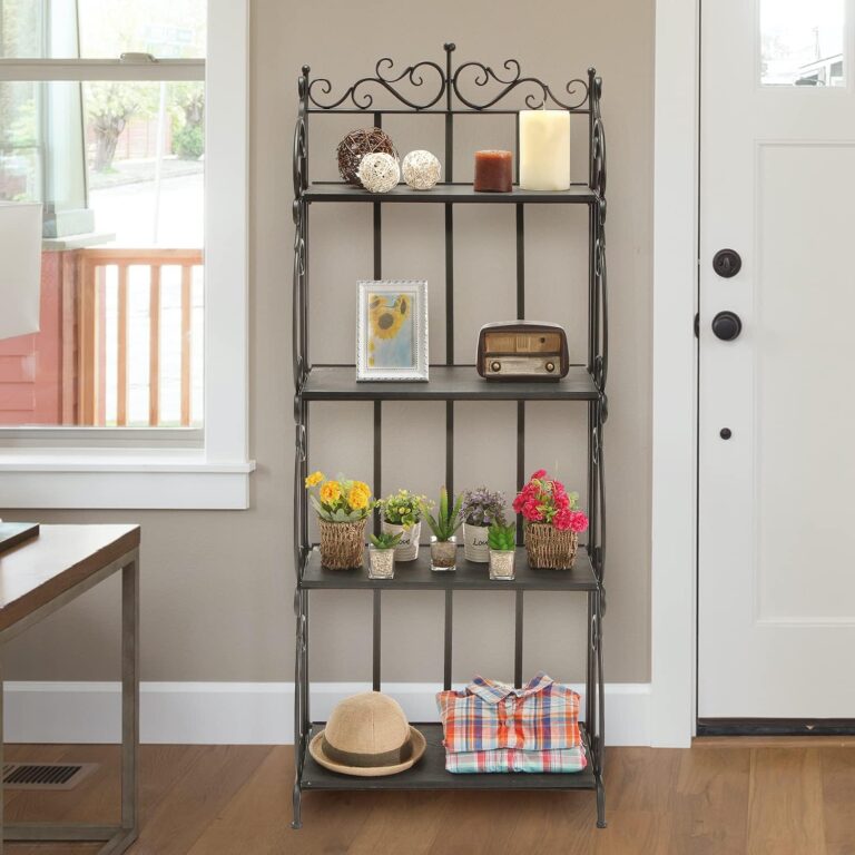 MyGift Black Metal Freestanding Shelf Rack Review