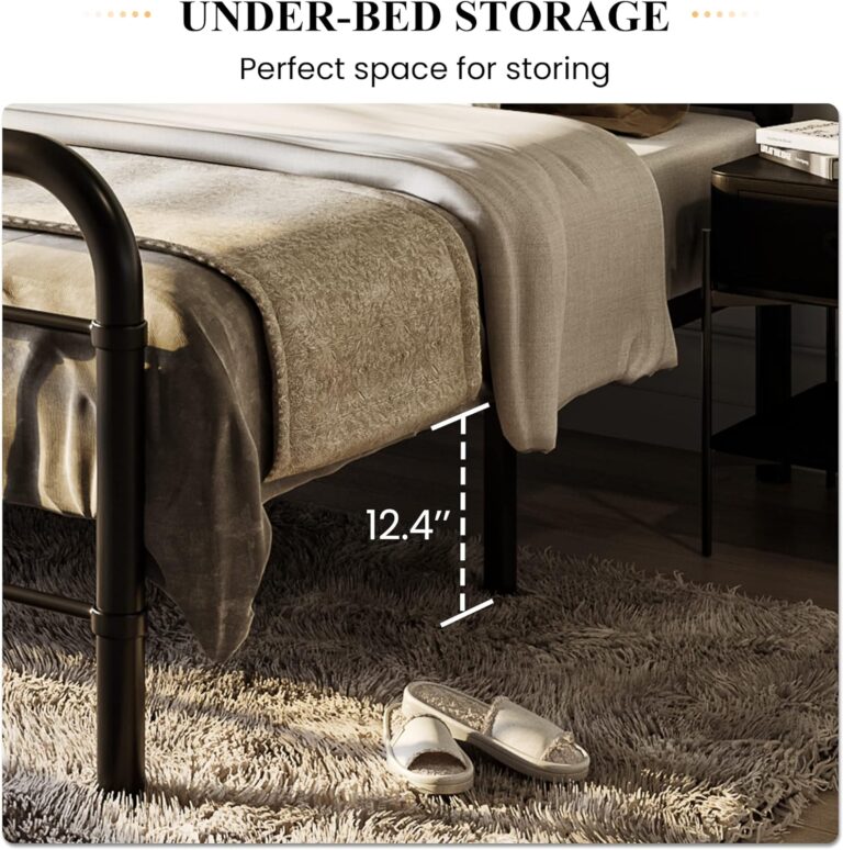 SHA CERLIN Queen Size Metal Platform Bed Frame Review