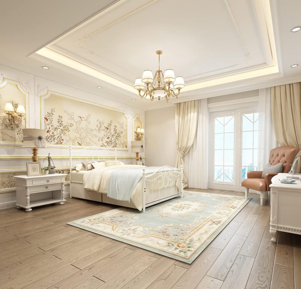 Vintage Sturdy Metal Bed Frame Queen Size with Vintage Headboard and Footboard Platform Base Bed Frame No Box Spring Needed Steel Bed (Queen, Black)