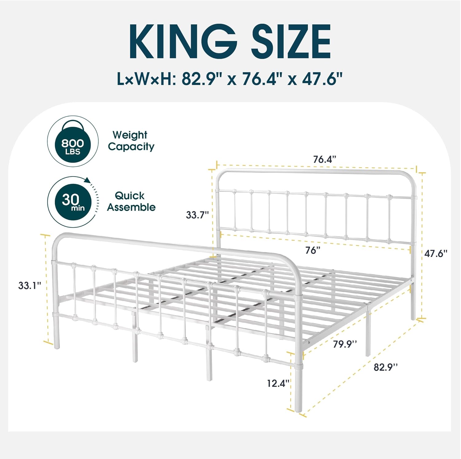 WEEWAY Queen Size Metal Bed Frame review