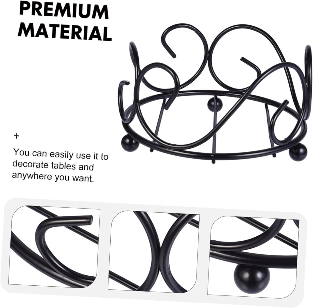 Amosfun 2pcs Iron Coaster Holder Rack Insulated Cup Coasters Holder Pot Mat Pot Pad