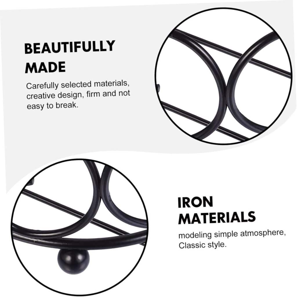 Amosfun 2pcs Iron Coaster Holder Rack Insulated Cup Coasters Holder Pot Mat Pot Pad