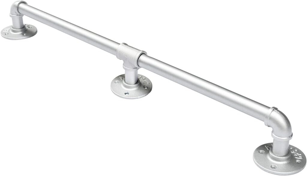 DIYHD 4FT Silver Staircase Handrail Wall Mount Banister Hand Railing