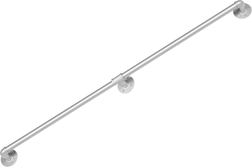 DIYHD 4FT Silver Staircase Handrail Wall Mount Banister Hand Railing