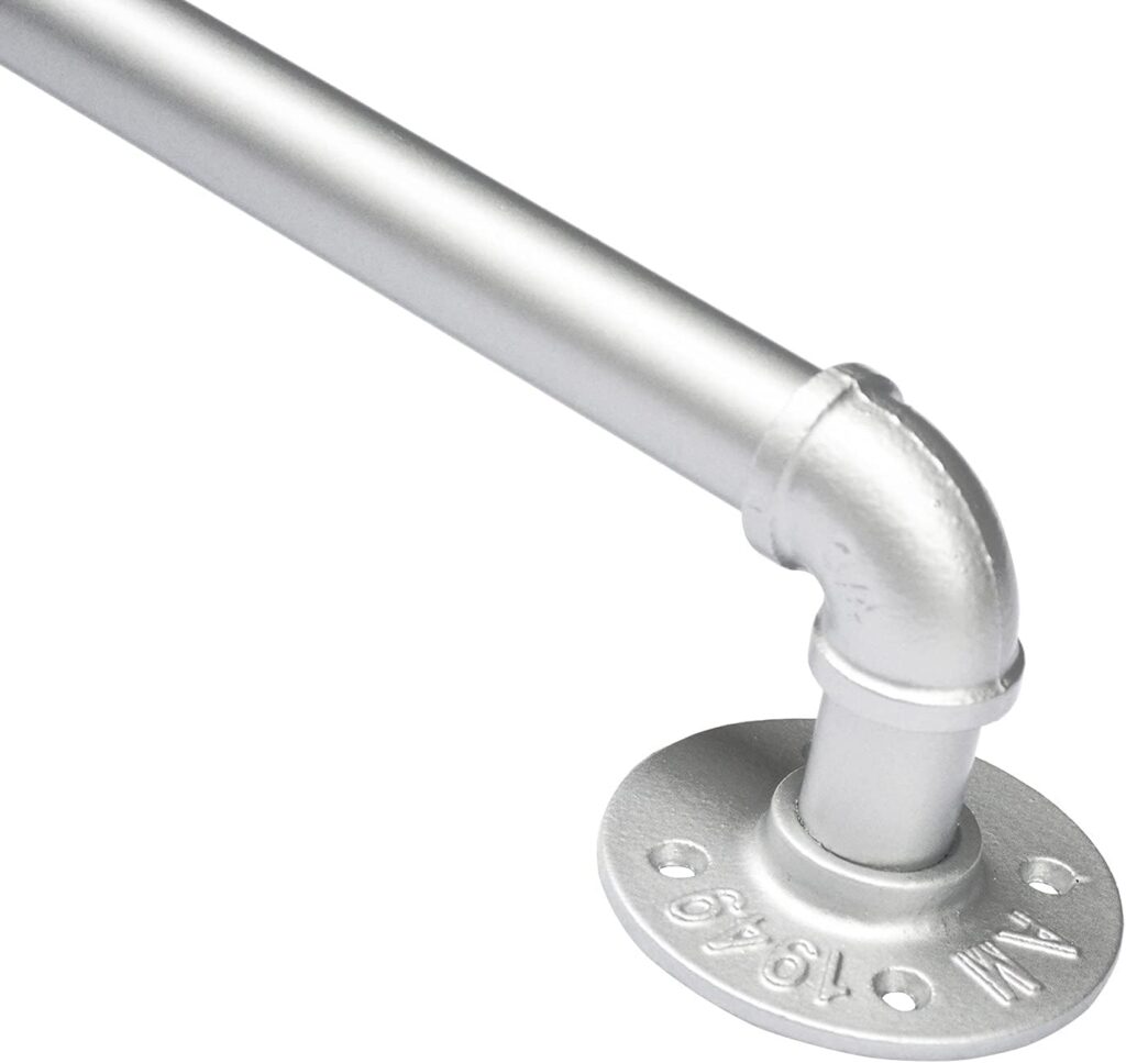 DIYHD 4FT Silver Staircase Handrail Wall Mount Banister Hand Railing