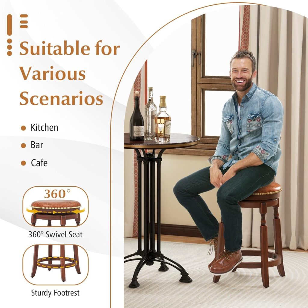 Giantex 24″ Swivel Bar Stools Review