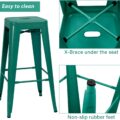 JUMMICO 30 Inches Metal Bar Stools Review